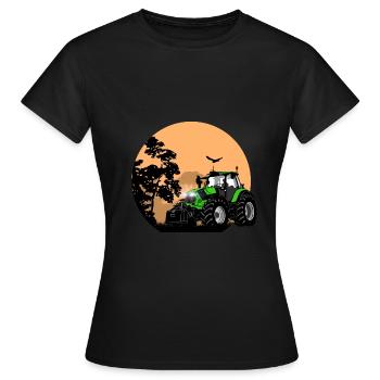 Tractor - tug - farmer - farmer - Women's T-Shirt - black - Front - AI Model Female 172 dark (172cm)