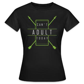 ne peut pas grandir aujourd'hui - T-shirt Femme - noir - Devant - AI Model Female 172 dark (172cm)
