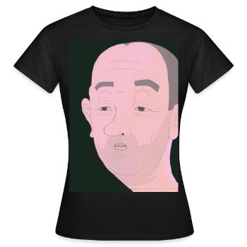 Fld.) Gesicht Traube - Frauen T-Shirt - Schwarz - Vorne - AI Model Female 172 dark (172cm)