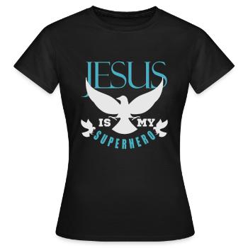 Jésus-Christ - T-shirt Femme - noir - Devant - AI Model Female 172 dark (172cm)