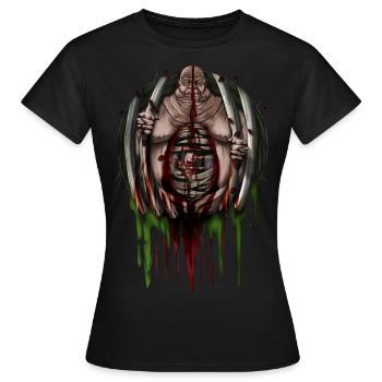 Halloween monster horror scary gift blood - Women's T-Shirt - black - Front - AI Model Female 172 dark (172cm)