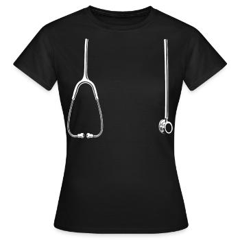 Médecine aide médicale - T-shirt Femme - noir - Devant - AI Model Female 172 dark (172cm)