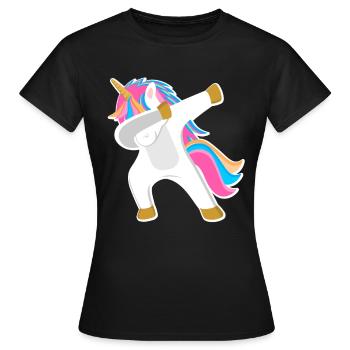 Licorne Dab - T-shirt Femme - noir - Devant - AI Model Female 172 dark (172cm)