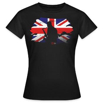 Saxophone UK - Women's T-Shirt - black - Front - AI Model Female 172 dark (172cm)