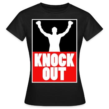 Boxe Knock Out Champion Boxer Sports Gift - T-shirt Femme - noir - Devant - AI Model Female 172 dark (172cm)