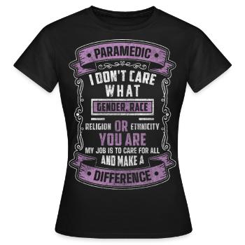 Paramedic First Aid Medicine - Women's T-Shirt - black - Front - AI Model Female 172 dark (172cm)