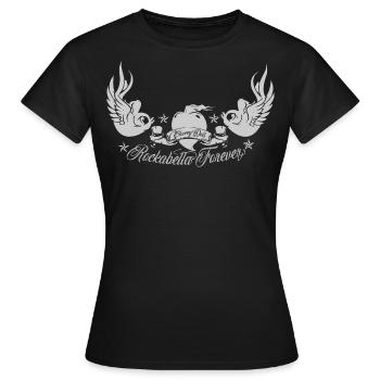 Rockabilly - Rockabella Forever - Cherry Doll - Frauen T-Shirt - Schwarz - Vorne - AI Model Female 172 dark (172cm)