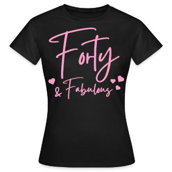 Quarante fabuleux - T-shirt Femme - noir - Devant - AI Model Female 172 dark (172cm)