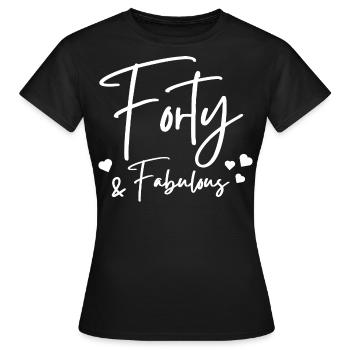 Quarante fabuleux - T-shirt Femme - noir - Devant - AI Model Female 172 dark (172cm)