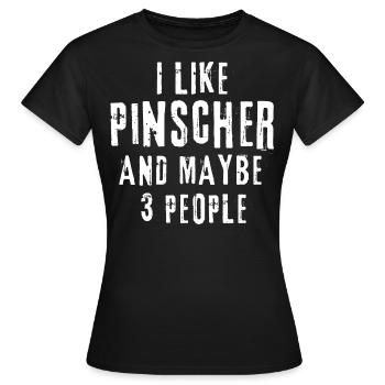 Pinscher - T-shirt Femme - noir - Devant - AI Model Female 172 dark (172cm)