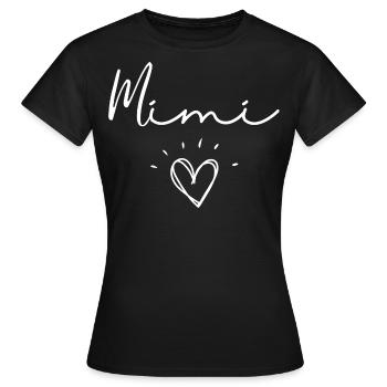 Mimi. mimi Geschenk - Frauen T-Shirt - Schwarz - Vorne - AI Model Female 172 dark (172cm)