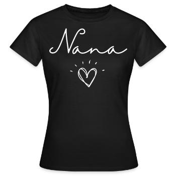 Nana. Nana gift - Women's T-Shirt - black - Front - AI Model Female 172 dark (172cm)