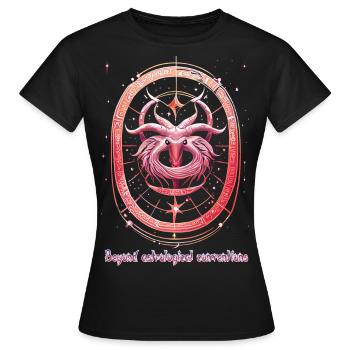 Jenseits astrologischer Konventionen - Frauen T-Shirt - Schwarz - Vorne - AI Model Female 172 dark (172cm)