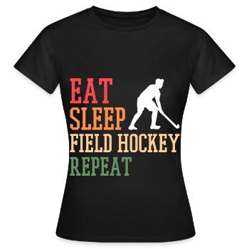 Hockey hockey de hockey coach - T-shirt Femme - noir - Devant - AI Model Female 172 dark (172cm)