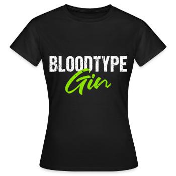 Bloodtype Gin Gin Lovers - Women's T-Shirt - black - Front - AI Model Female 172 dark (172cm)