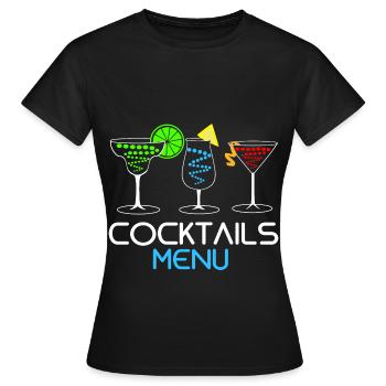 Cocktail - T-shirt Femme - noir - Devant - AI Model Female 172 dark (172cm)