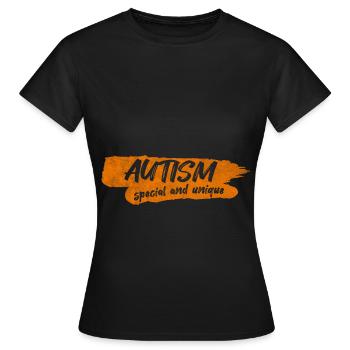 autism - Women's T-Shirt - black - Front - AI Model Female 172 dark (172cm)