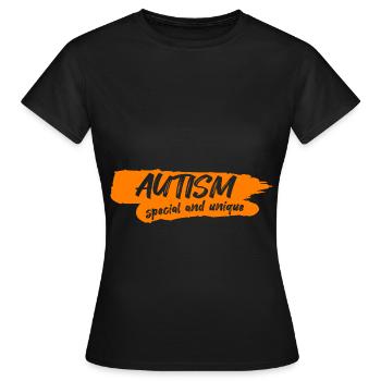 autism - Women's T-Shirt - black - Front - AI Model Female 172 dark (172cm)