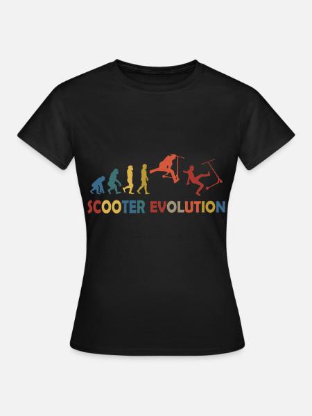 Scooter Evolution - Frauen T-Shirt - Schwarz