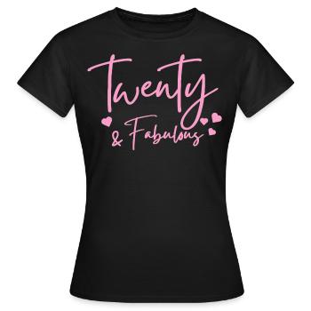 vingt fabuleux - T-shirt Femme - noir - Devant - AI Model Female 172 dark (172cm)