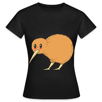 kiwi-oiseau kiwi - T-shirt Femme - noir - Devant - AI Model Female 172 dark (172cm)