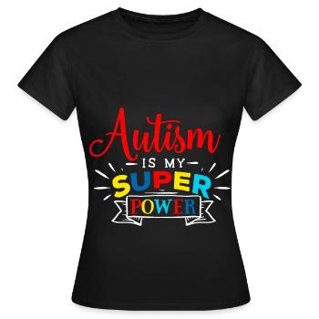 Autismus Geschenk Asperger Eltern Awareness Stärke - Frauen T-Shirt - Schwarz - Vorne - AI Model Female 172 dark (172cm)