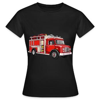 Camion d’incendie Camion d’incendie Camion d’incendie Incendie de camion d’incendie - T-shirt Femme - noir - Devant - AI Model Female 172 dark (172cm)