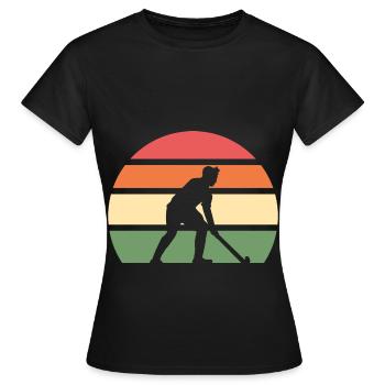 Hockey hockey de hockey coach - T-shirt Femme - noir - Devant - AI Model Female 172 dark (172cm)