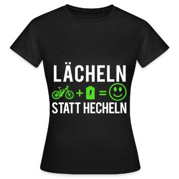 E-Bike - Frauen T-Shirt - Schwarz - Vorne - AI Model Female 172 dark (172cm)