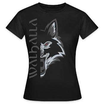 Valhalla Viking Vikings Bjoern Eisenseite - Frauen T-Shirt - Schwarz - Vorne - AI Model Female 172 dark (172cm)