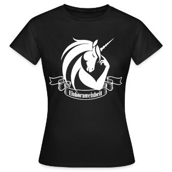 Sagesse de la licorne - T-shirt Femme - noir - Devant - AI Model Female 172 dark (172cm)