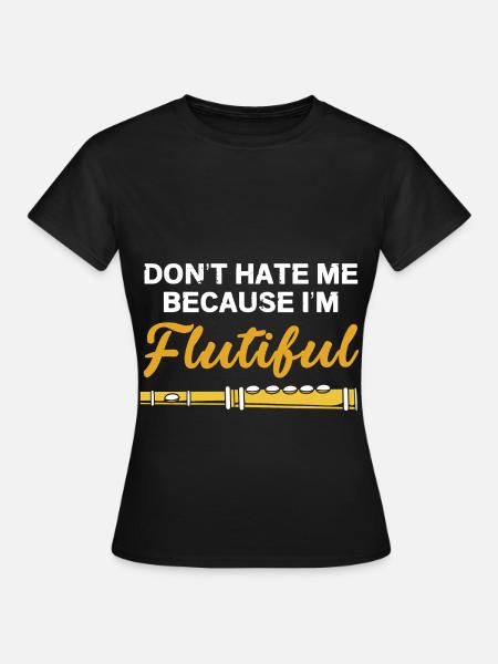 Flöte - Frauen T-Shirt - Schwarz