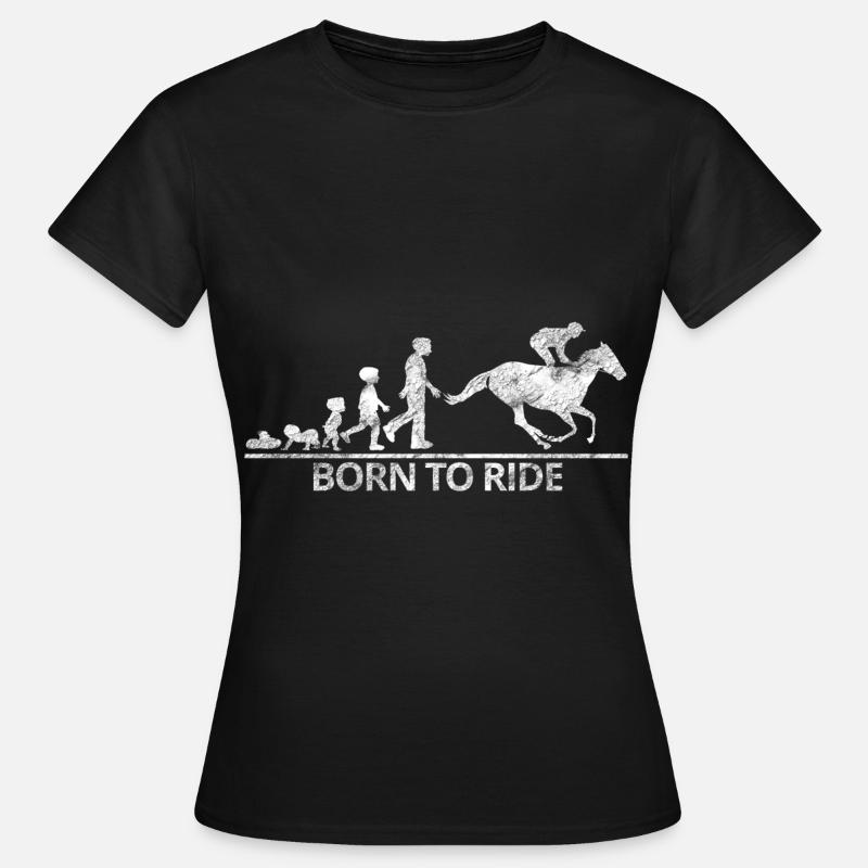 Chevaux d'équitation évolution hobby - T-shirt Femme - noir