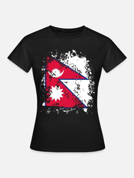 Népal Katmandou État du pavillon Asie Pays - T-shirt Femme - noir