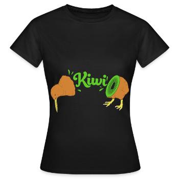 kiwi-oiseau kiwi - T-shirt Femme - noir - Devant - AI Model Female 172 dark (172cm)