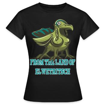 From the Land of Elwetritsch - Frauen T-Shirt - Schwarz - Vorne - AI Model Female 172 dark (172cm)