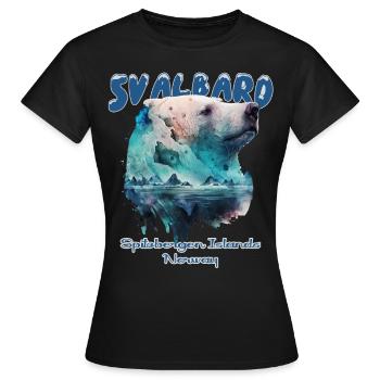 Svalbard Norwegen Spitzbergen Polar Eisbär - Frauen T-Shirt - Schwarz - Vorne - AI Model Female 172 dark (172cm)