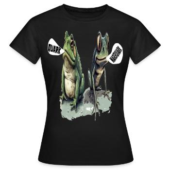 Frosch Kaulquappe Quark Diät Magerquark Wortspiel - Frauen T-Shirt - Schwarz - Vorne - AI Model Female 172 dark (172cm)
