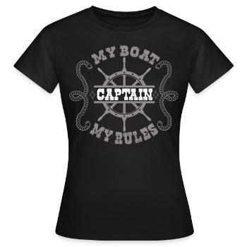 Captain, Sailboat, Motorboat Owner - Women's T-Shirt - black - Front - AI Model Female 172 dark (172cm)