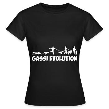 Hund Gassi - Frauen T-Shirt - Schwarz - Vorne - AI Model Female 172 dark (172cm)