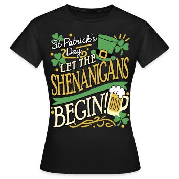 MAQUETTES SAINT-PATRICK - T-shirt Femme - noir - Devant - AI Model Female 172 dark (172cm)