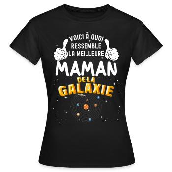 Meilleure Maman De La Galaxie Femme Mère - T-shirt Femme - noir - Devant - AI Model Female 172 dark (172cm)