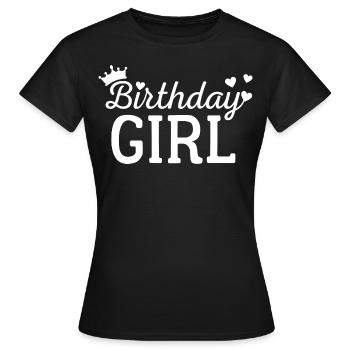 Fille d’anniversaire - T-shirt Femme - noir - Devant - AI Model Female 172 dark (172cm)