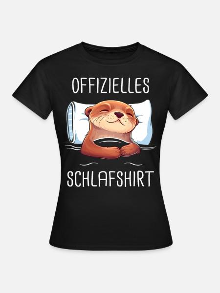 Otter Seeotter - Frauen T-Shirt - Schwarz
