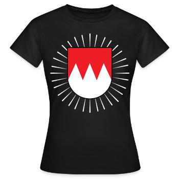 Franconia Bavaria Nuremberg Franconia Franconian - Women's T-Shirt - black - Front - AI Model Female 172 dark (172cm)