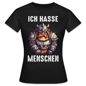 Deus Vult Kreuzritter Tempelritter Mittelalter - Frauen T-Shirt - Schwarz - Vorne - AI Model Female 172 dark (172cm)