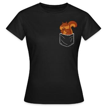 Squirrel Tree Squirrel - Women's T-Shirt - black - Front - AI Model Female 172 dark (172cm)