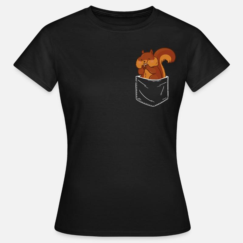 Eichhörnchen Baumhörnchen Squirrel - Frauen T-Shirt - Schwarz