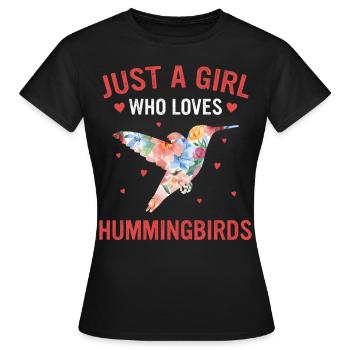 Colibri Colibri Colibri Oiseau Colibri Animal - T-shirt Femme - noir - Devant - AI Model Female 172 dark (172cm)