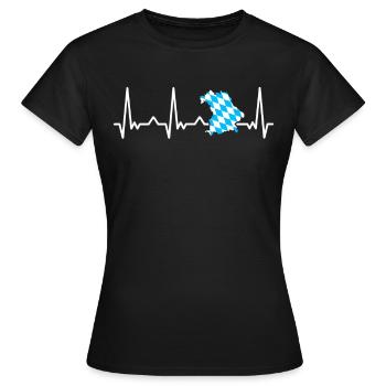 État libre de Bavière Bavarois - T-shirt Femme - noir - Devant - AI Model Female 172 dark (172cm)